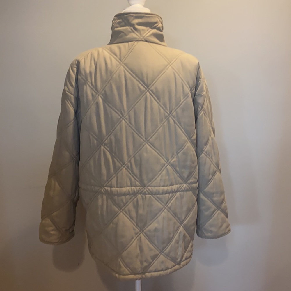 🌞 Preston & York quilted coat jacket front zip size L - Picture 5 of 12